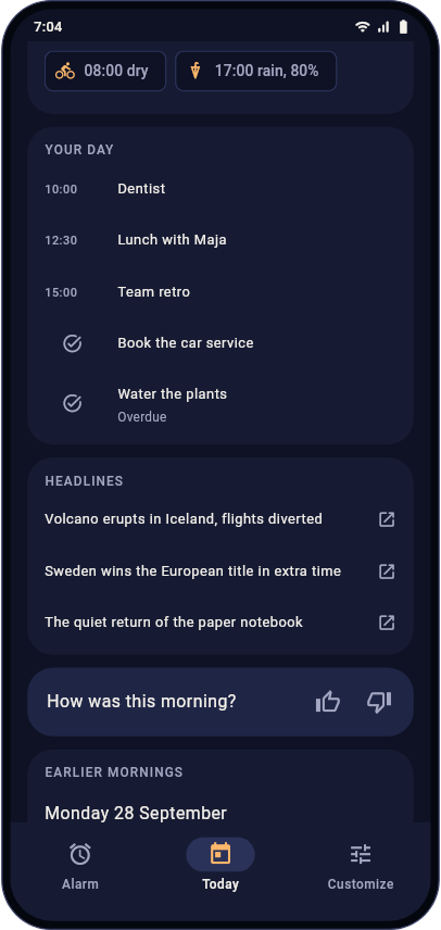 Your day and the headlines